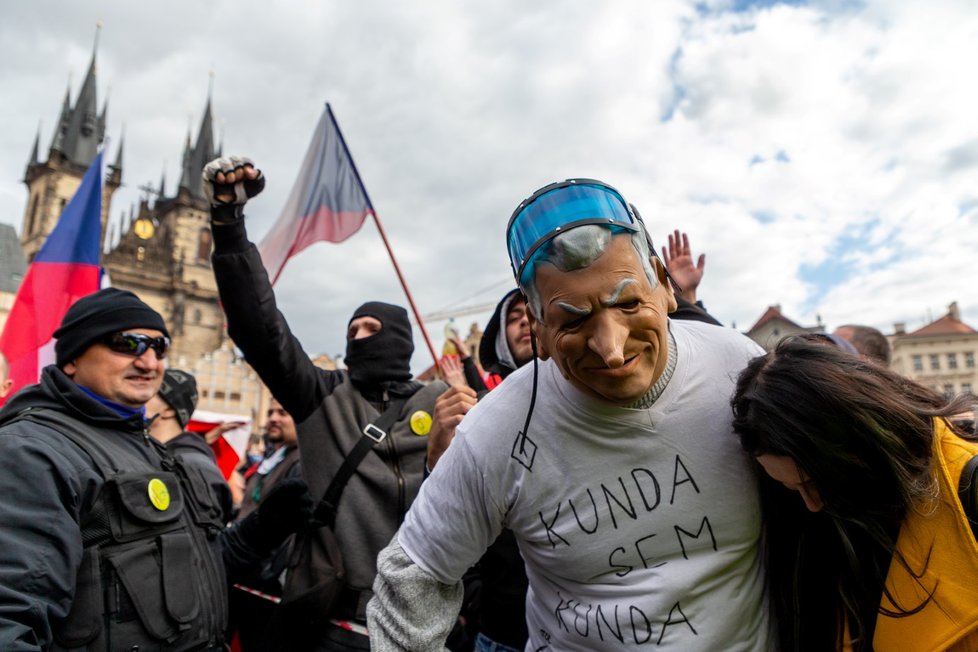 Demonstrace na Staroměstském náměstí (18. října 2020)