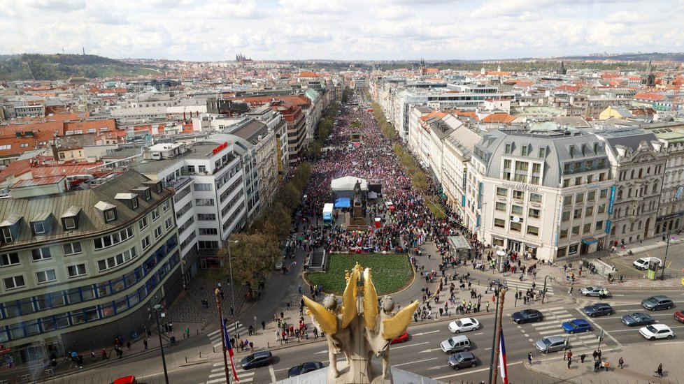 Demonstrace na Václavském náměstí. (16.4.2023)