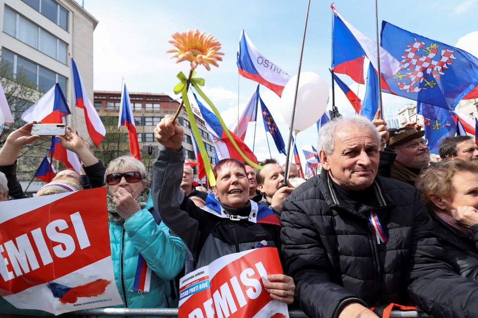 Demonstrace na Václavském náměstí. (16.4.2023)