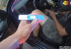 Test na drogy potvrdil, že řidič  je zfetovaný. Ilustrační foto.