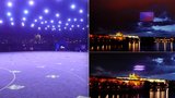 VIDEO: Jedinečná show nad Prahou! Stovka bzučících dronů se vznesla nad Vltavu a tvořila obrazce