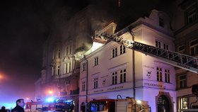Zásah hasičů v centru Prahy