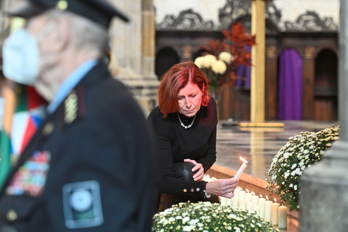Zádušní mše za 294 obětí heydrichiády v katedrále sv. Víta, 23. října 2021 v Praze.