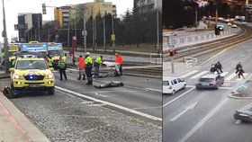 Řidič jel v Hostivaři na červenou. Dva lidé při nehodě zemřeli.