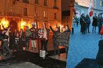 Satanistická demonstrace za odstoupení kardinála Duky, 1. listopadu, Hradčanské náměstí