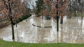 Havárie vody na Hradčanech (23. ledna 2021)