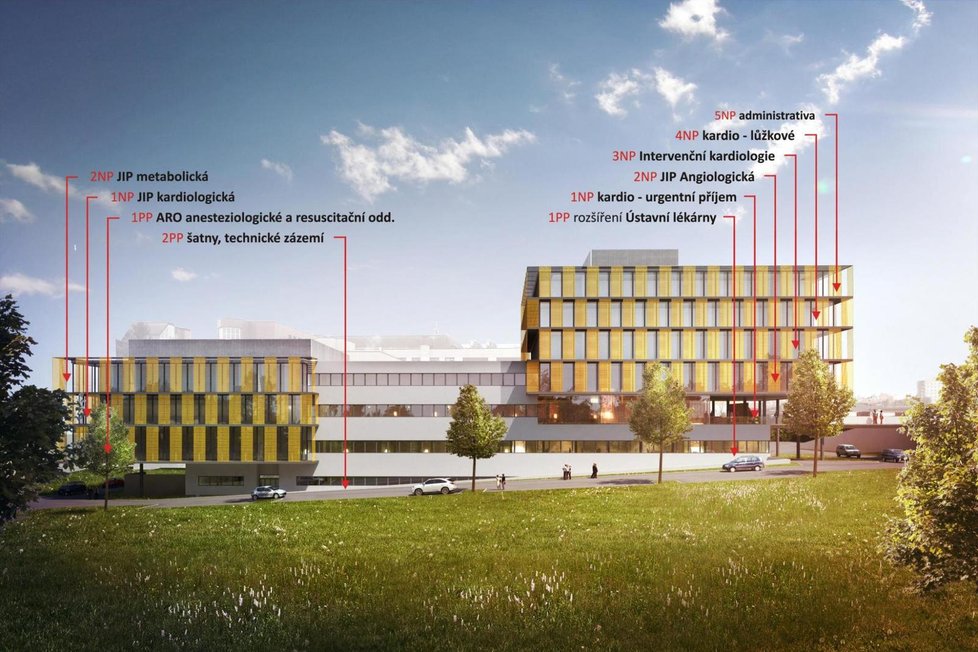 Nové pavilony pražského Institutu klinické a experimentální medicíny (IKEM) by se měly otevřít v roce 2023. 