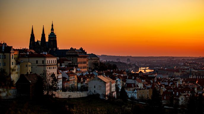 Vylidněná Praha, 24. března 2020.