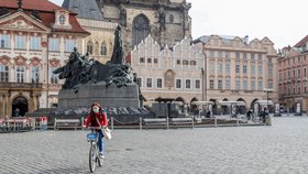Vylidněná Praha v čase koronavirové krize