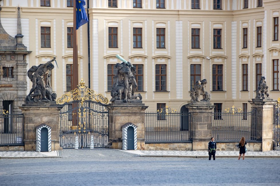 Vylidněná Praha v čase koronavirové krize