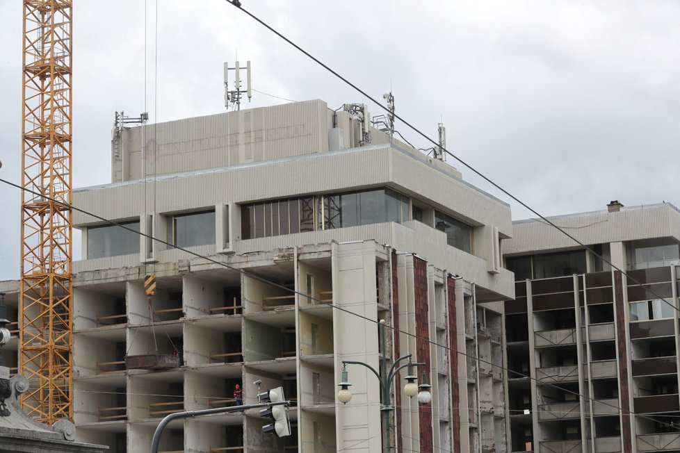 Rekonstrukce hotelu InterContinental. (28. května 2021)