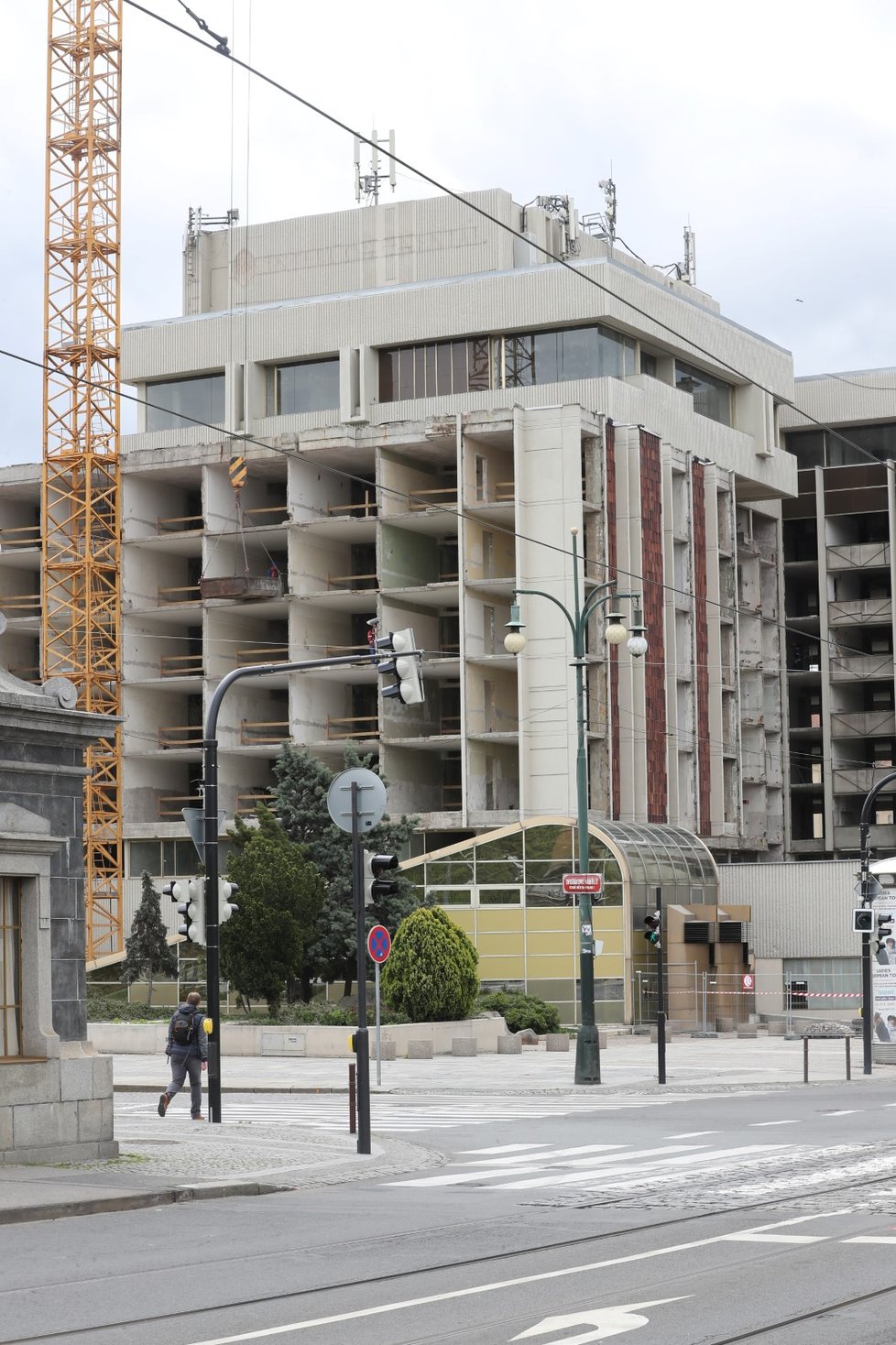 Rekonstrukce hotelu InterContinental. (28. května 2021)