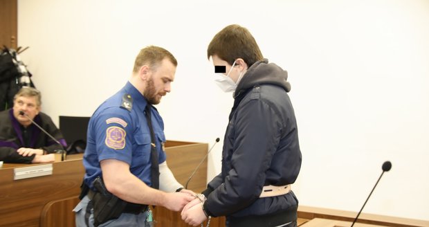 Jaroslav R.  in court for the murder of a teacher in Michli.  (January 20, 2023)