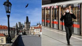 Historické centrum Prahy 16. března 2020