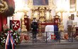 Rakev se zesnulým politikem a hradním kancléřem Karlem Schwarzenbergem v kostele Maltézských rytířů Panny Marie pod řetězem, 6. prosince 2023, Praha.
