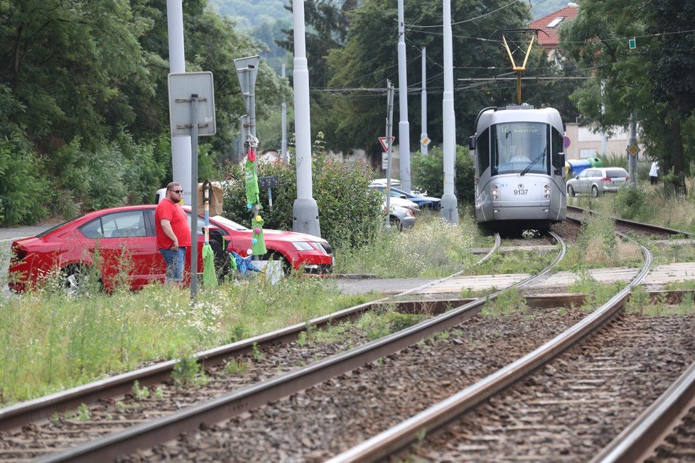 Při tragické nehodě v Troji zemřela řidička, nejspíš neviděla přes vysoký keř. Blesk ho ostříhal.