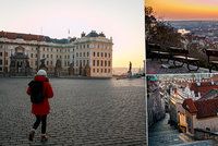 FOTOGALERIE: Mrazivé kouzlo spícího města. Podívejte se, jak vypadá Praha bez lidí