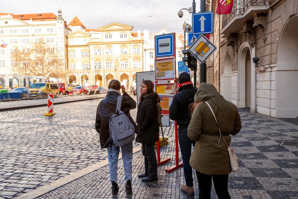 Práce na Malé Straně. (30. ledna 2023)