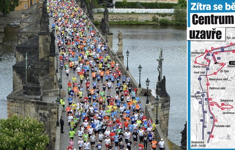 Zítra se běží maraton: Centrum Prahy se uzavře