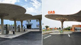 V Libni  před několika měsíci vznikla benzinová pumpa, která zkopírovala oceňovanou pumpu na Slovensku dle návrhu architektonického studia SAD.