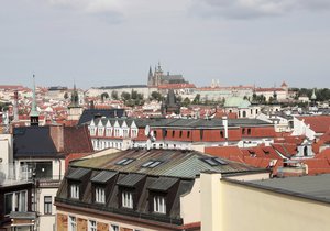 Krásný výhled na Prahu.
