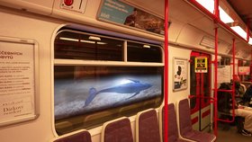 Animace v metru na "áčku": Nechceme Prahu zahltit reklamou, říká firma a plánuje dalších 25 lokalit