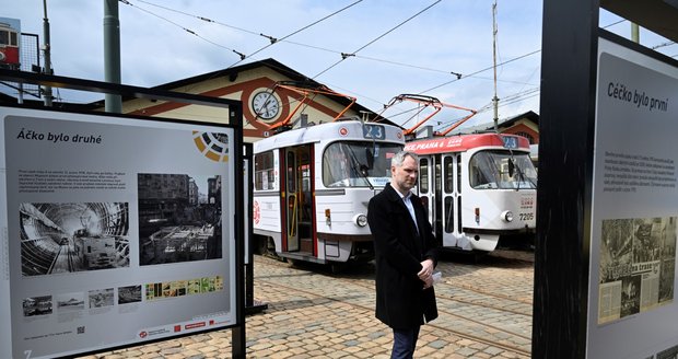 Slavnostní zahájení výstavy k 50. výročí pražského metra, která vznikla ve spolupráci Dopravního podniku hl. m. Prahy (DPP), společnosti Metrostav a Metroprojekt Praha, 24. dubna 2024, Praha.