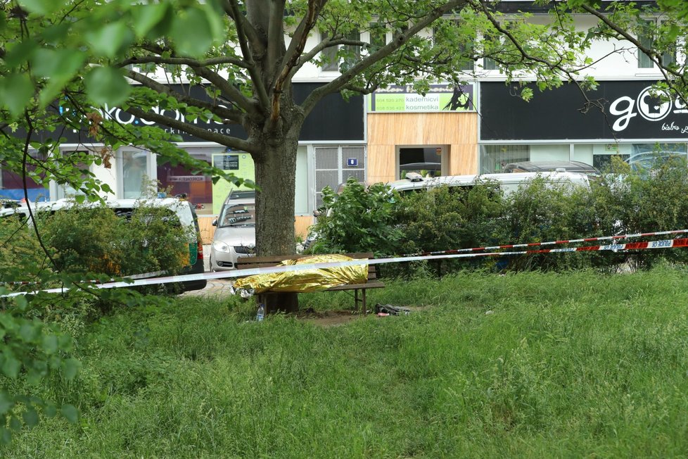 Na lavičce v Podolí našli mrtvého muže. (26. května 2022)