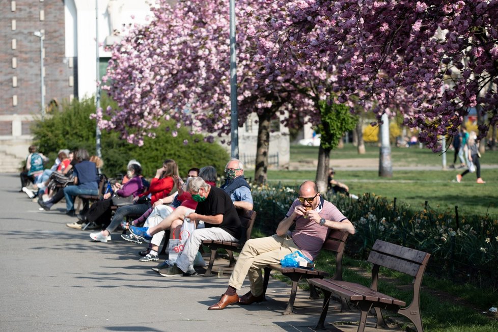 Jaro na náměstí Jiřího z Poděbrad