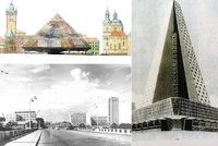 Pyramidy v Holešovicích nebo mrakodrap u Rudolfina! Podívejte se, jaké stavby mohly vzniknout za socialismu