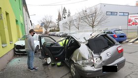 Dopravní nehoda v Hostivaři. (8. února 2022)
