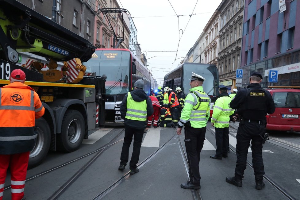 U I. P. Pavlova se srazily dvě tramvaje.