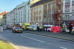 Tramvaj v Plzeňské ulici v Praze srazila chodkyni. (4. března 2024)