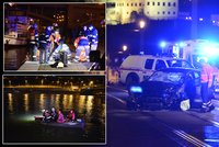 Děsivá nehoda v Praze: Auto najelo do lidí, dva chodce srazilo do Vltavy!