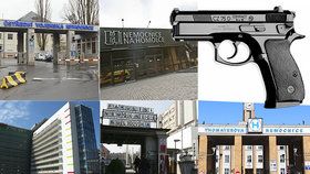 Pražské nemocnice mají řadu bezpečnostních opatření. V případě ochranky však většinou na střelné zbraně nesází.