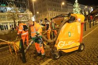 Novoroční úklid Prahy: Postará se o něj stovka pracovníků, do ulic vyrazí už ve tři ráno!