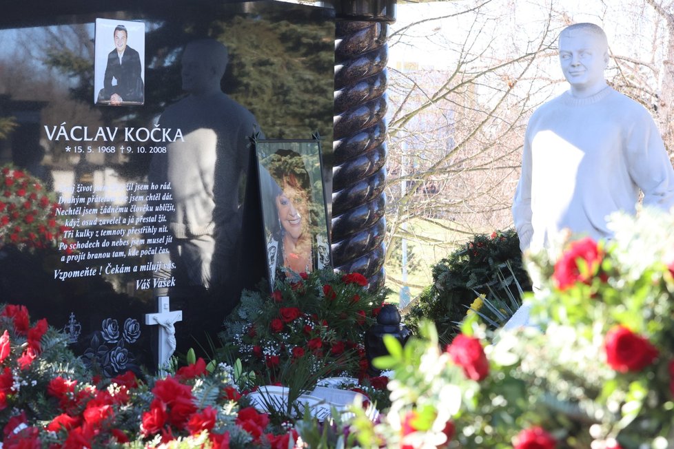 Hrob Václava a Olgy Kočkových v Řepích. (24. února 2024)