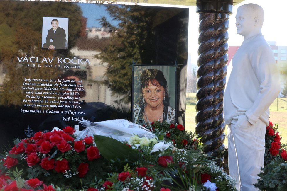 Hrob Václava a Olgy Kočkových v Řepích. (24. února 2024)