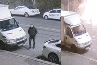 VIDEO: Zapálil luxusní mercedes a potrestal se sám: Výbuch ho popálil! Žháře hledá policie