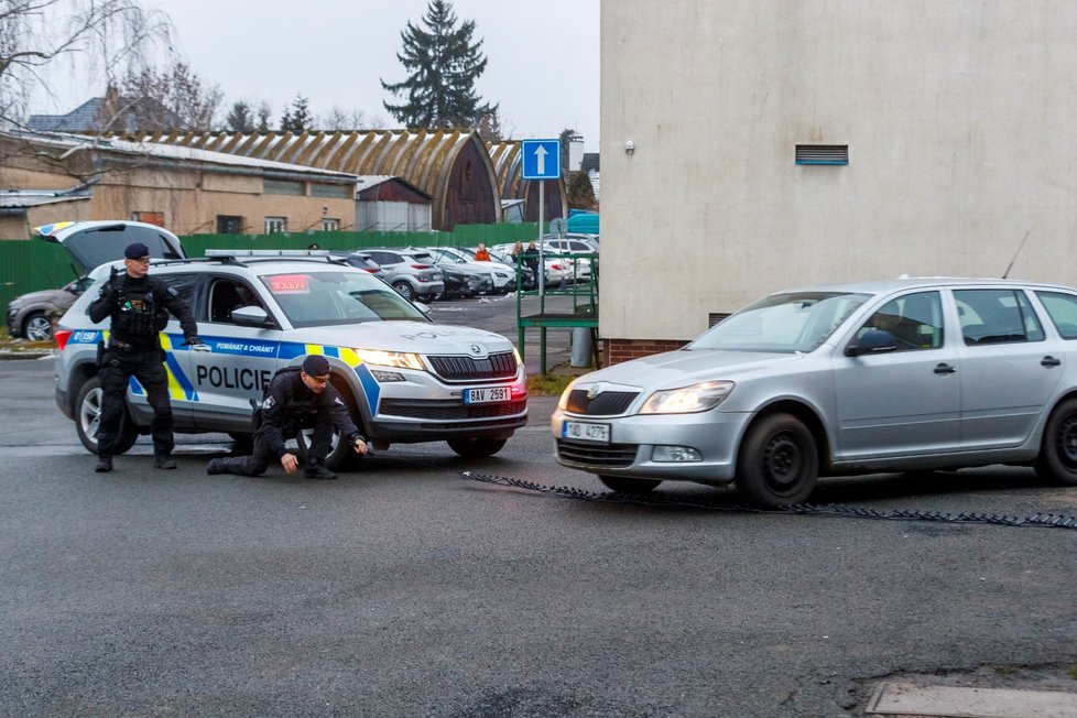 Petr Fiala a Vít Rakušan na návštěvě u policie. (24. ledna 2023)