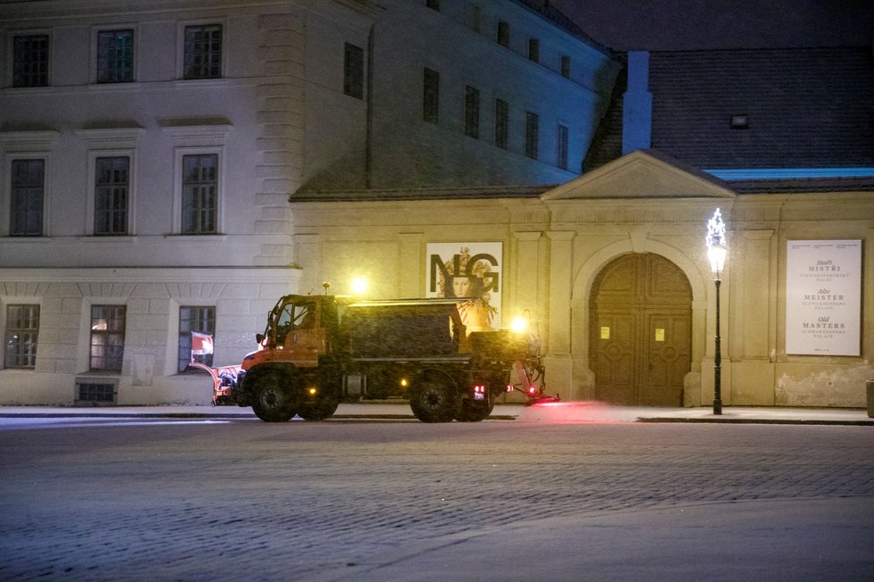 Sníh v Praze, 3. prosince 2020.
