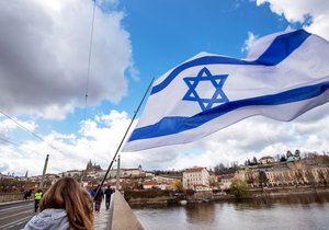 Pochod dobré vůle konaný v rámci shromáždění Kulturou proti antisemitismu pořádané Mezinárodním křesťanským velvyslanectvím Jeruzalém (ICEJ), 10. dubna 2022.