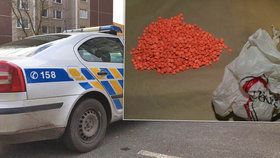Policisté při silniční kontrole našli u řidiče tisíc tablet taneční drogy extáze.