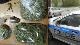 Policie u muže našla přes 300 gramů drog.