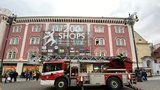 Požár v obchoďáku v centru Prahy: Hořelo na střeše Palladia!