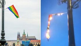 Zapálil duhovou vlajku a střílel na lidi z Prague Pride rachejtle, viní muže obžaloba. U soudu se vymlouval