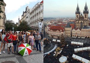 V centru Prahy zuří boj o turisty.