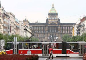 Tramvaje na Václavském náměstí