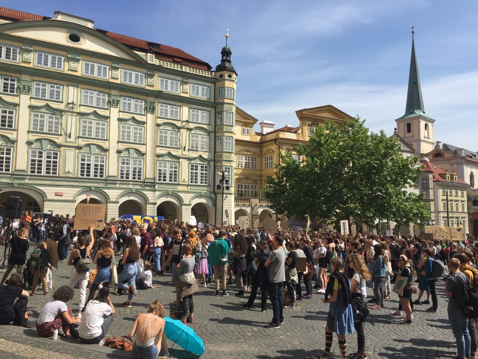 Demonstrace kvůli klimatu v Praze (archivní foto)