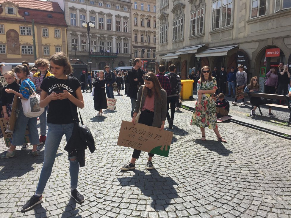 Demonstrace kvůli klimatu v Praze (archivní foto)